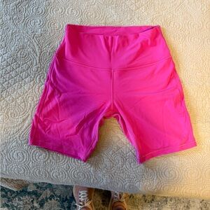 Lululemon Vibrant Pink Bike Shorts